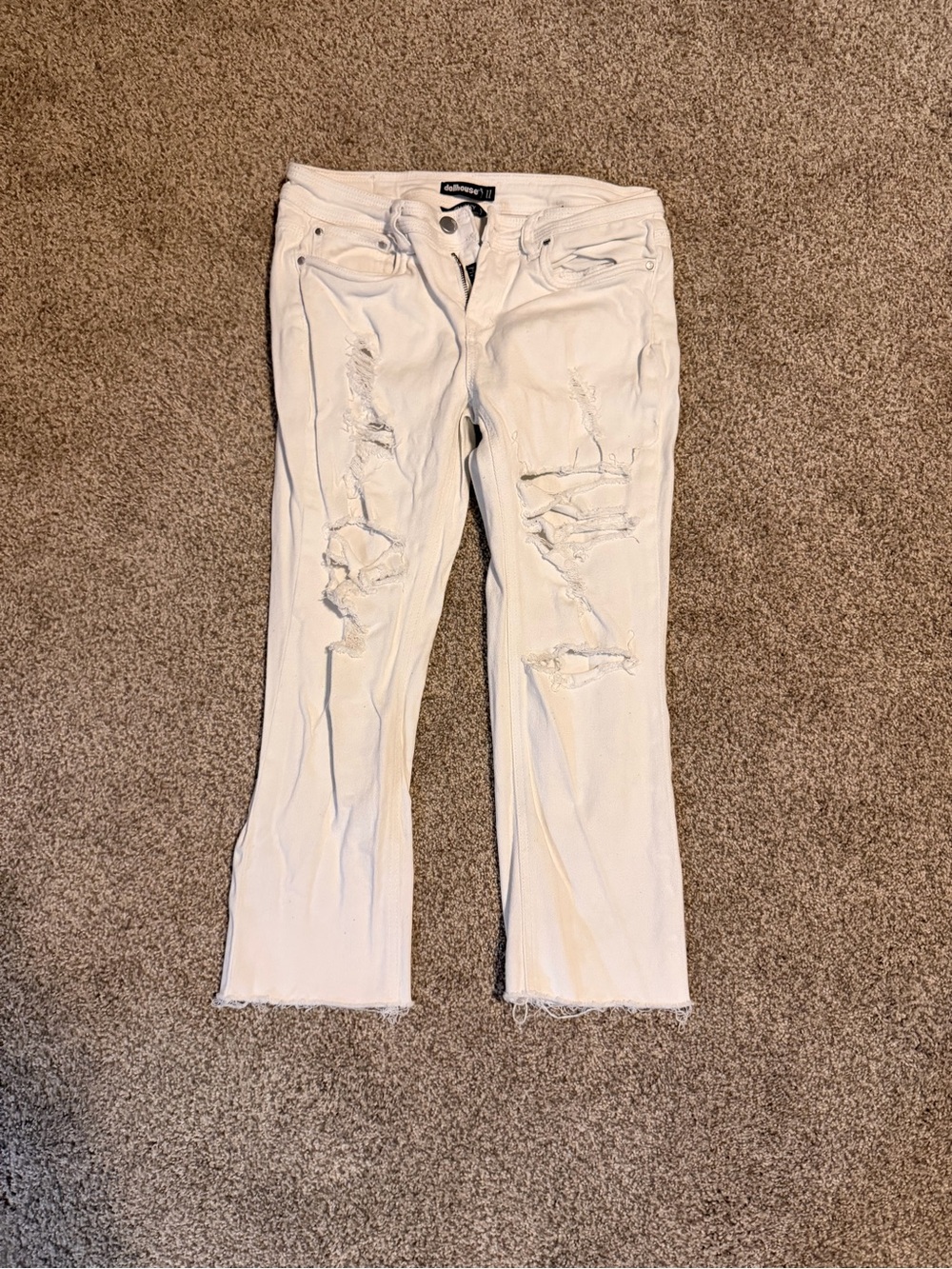 Dollhouse Distressed White Skinny Jeans